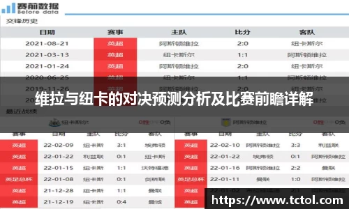 维拉与纽卡的对决预测分析及比赛前瞻详解